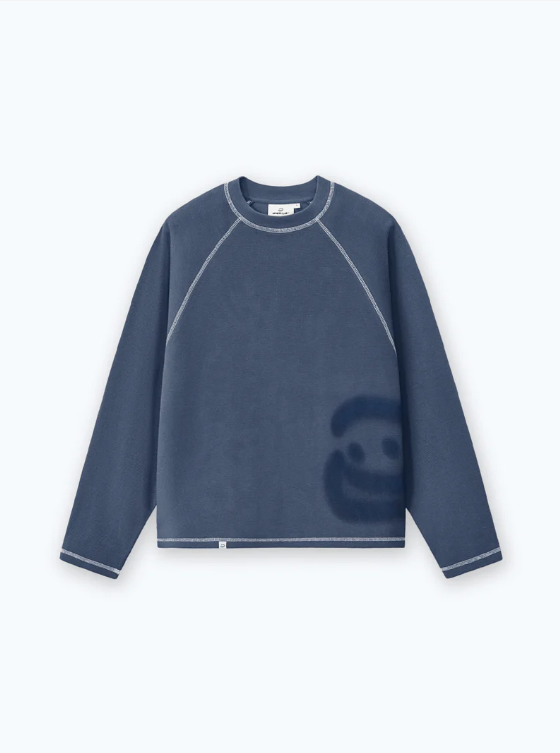 Minimal Smiley Spray Crewneck