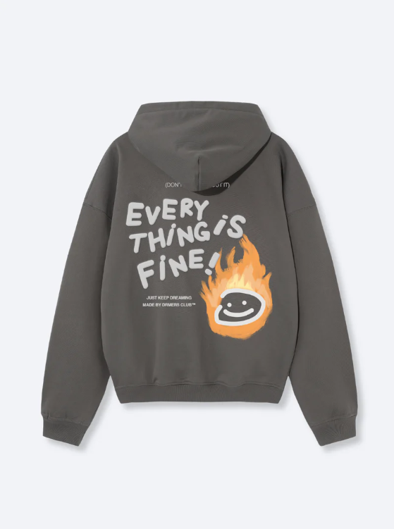 Black Vintage Wash Oversized Hoodi