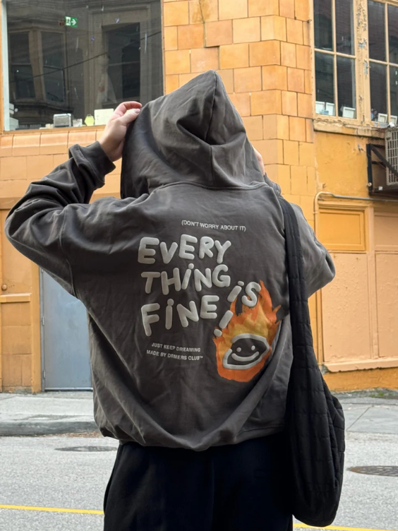 Black Vintage Wash Oversized Hoodi