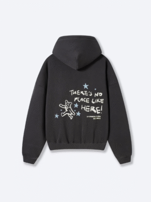 Black Vintage Wash Oversized Hoodi