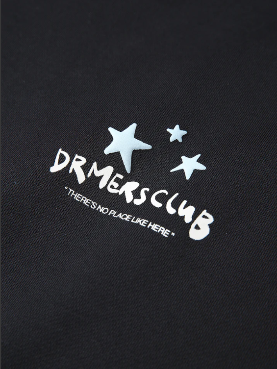 Black Vintage Wash Oversized Hoodi