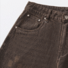 Brown Vintage Wash Wide-Leg Jeans