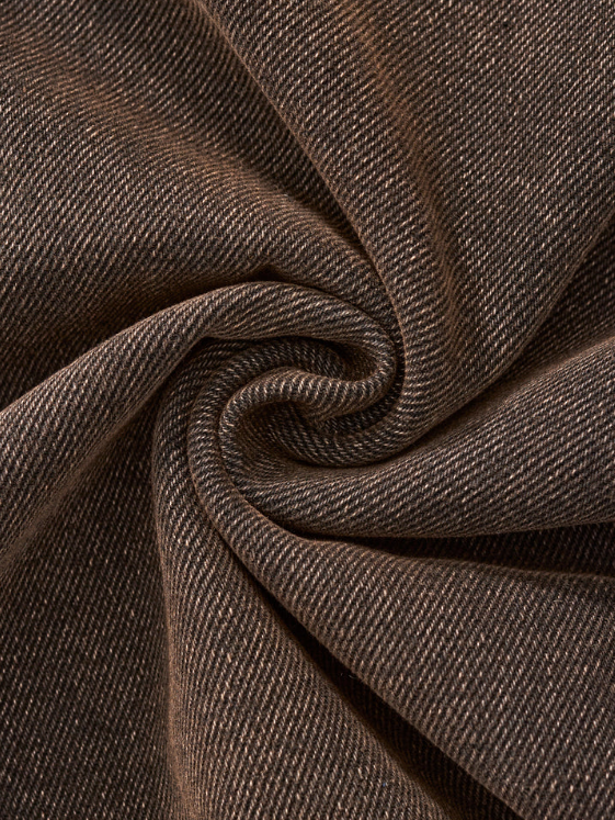 Brown Vintage Wash Wide-Leg Jeans