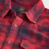 Red Fire Fade Checkered Flannel Shirt