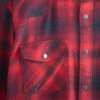 Red Fire Fade Checkered Flannel Shirt