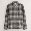 Ash Grey Checkered Flannel Shirt