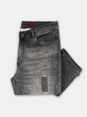 Smoke Grey Fade Slim-Fit Denim