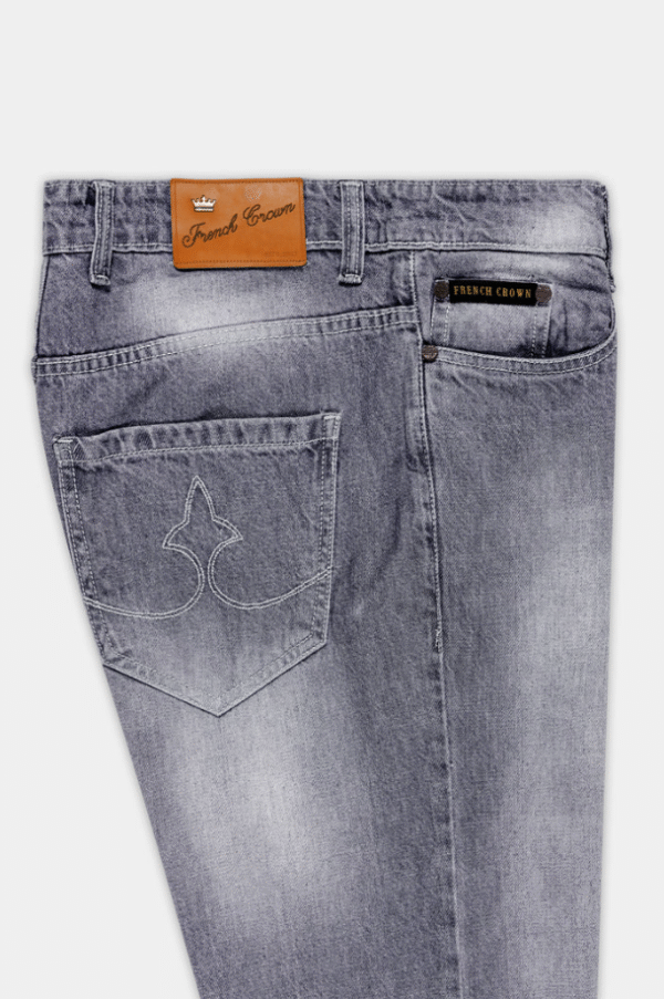 Smoke Grey Fade Slim-Fit Denim