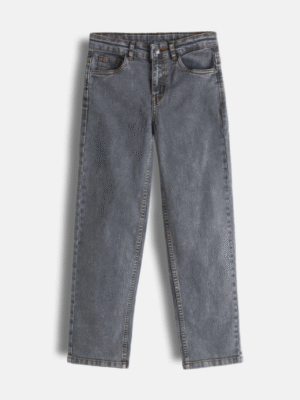 Classic Grey Straight-Fit Jeans