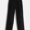 Jet Black Straight-Fit Jeans