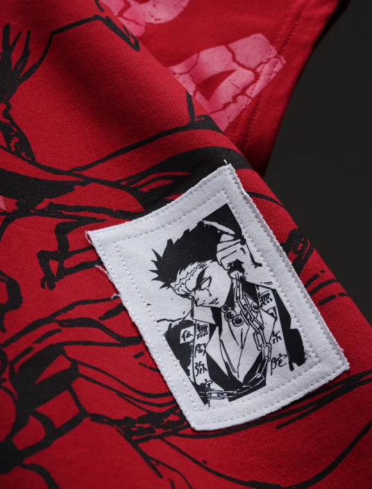 Screenshot 2025-11-25 170820 Red Graphic Oversized Tee – Demon Warrior