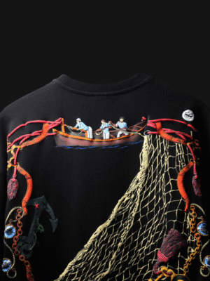 NAUTICAL OVERSIZED EMBROIDERY TEE