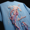 SOFT BLUE JELLYFISH 3D ART TEE