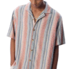 RESORT STRIPED CUBAN COLLAR SHIRT