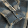 Blue Beige Plaid Fleece Hoodie Jacket