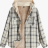 ream Plaid Fleece Hoodie Jacket