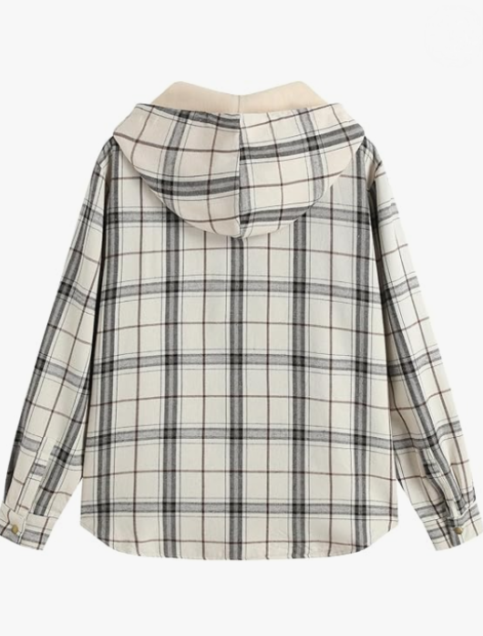 ream Plaid Fleece Hoodie Jacket
