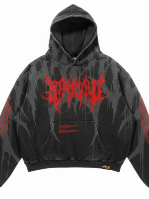 Dark Street Hoodie – Acid Wash Black