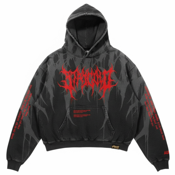 Dark Street Hoodie – Acid Wash Black