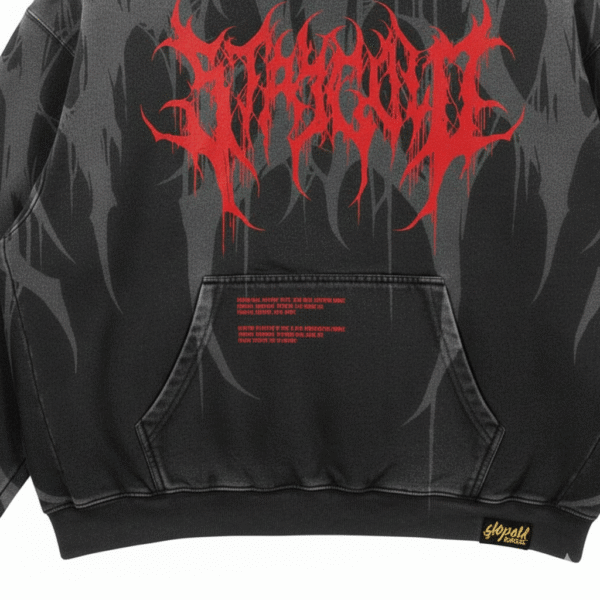 Dark Street Hoodie – Acid Wash Black