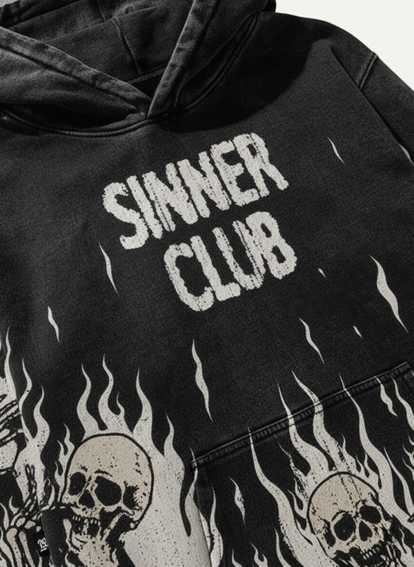 Gothic Street Hoodie – “Sinner Club”