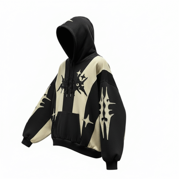 Generated Image January 05, 2026 - 9_28AM (1) Two-Tone Street Hoodie – Black & Bone
